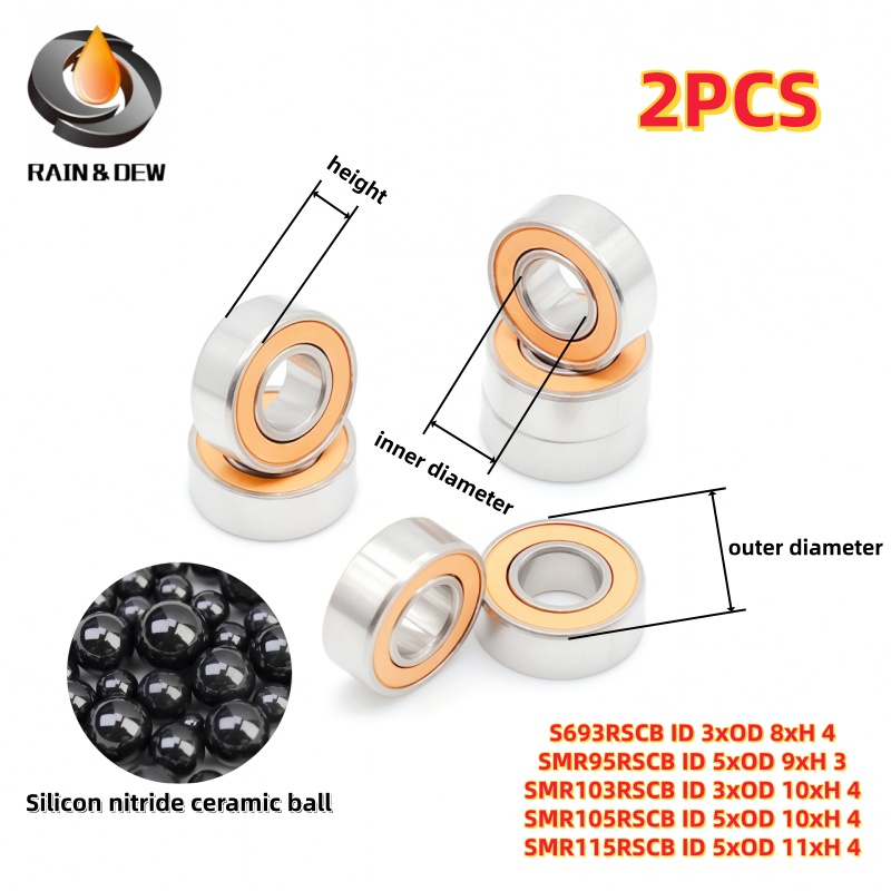 Baitcasting Reel - 2 шт. миниатюрных шарикоподшипников 3x8x4, 3x10x4,